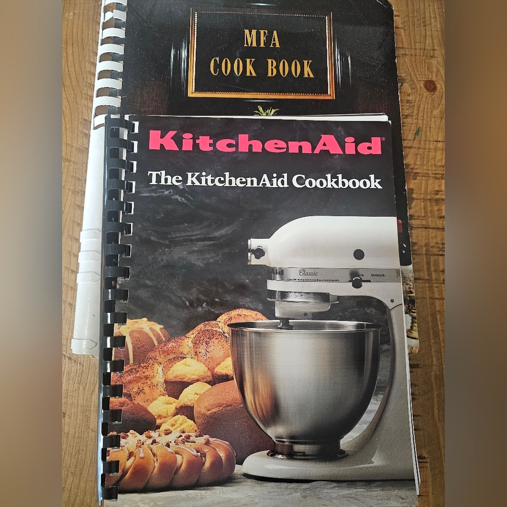 KitchenAid Cookbook with White Stand Mixer Cover